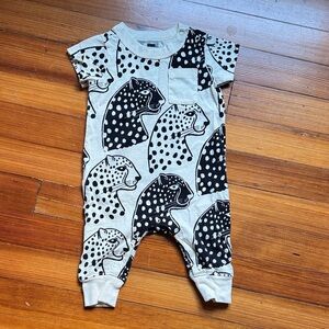 Tea | Leopard Print Kids One Piece 3-6 mo